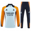 Real Madrid Tracksuits Long Sleeve Soccer Training Uniforms White-Orange