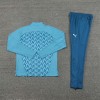 Marseille  Tracksuits Long Sleeve Soccer Training Uniforms black-Deep Blue-green Camouflag