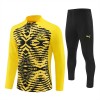 Dortmund Tracksuits Long Sleeve Soccer Training Uniforms Yellow Camouflage