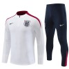 England Tracksuits Long Sleeve Soccer Training Uniforms White for Football Fan