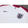England Tracksuits Long Sleeve Soccer Training Uniforms White for Football Fan