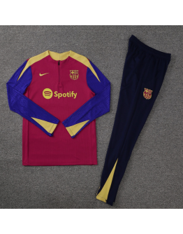 Barcelona Tracksuits Long Sleeve Soccer Training Uniforms Red