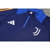 Juve Paris Tracksuits Long Sleeve Soccer Training Uniforms Blue