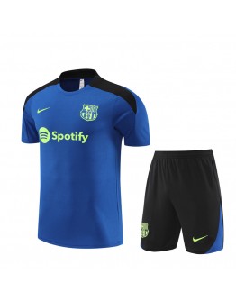 Barcelona Adult Short Sleeve Training Suit for Barcelona Fan Blue