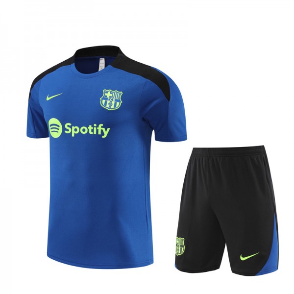 Barcelona Adult Short Sleeve Training Suit for Barcelona Fan Blue