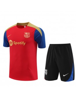 Barcelona Adult Short Sleeve Training Suit for Barcelona Fans Red