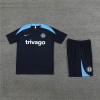Chelsea  Adult Short Sleeve Training Suit Dark Blue for Football Fan