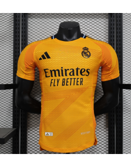 Real Madrid 2024/25 Away Replica Custom Jersey Champions League Jerseys- Yellow