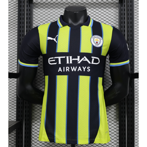 Manchester City 2024/25 Away Replica Custom Jersey Football Jerseys Collections- Stripe