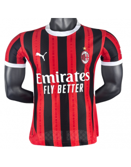 AC Milan 2024/25 Home Replica Soccer Jersey Custom Jersey Champions League Jerseys- Red