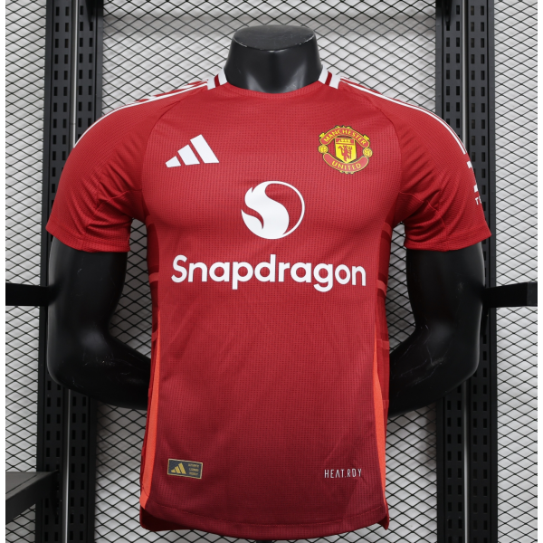 Manchester United 2024/25 Home Replica Custom Jersey Football Jersey- Red