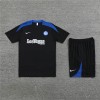 Inter Milan Adult Short Sleeve Training Suit Black