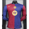 FC Barcelona 2024/25 Home Replica Long Sleeve Custom Barcelona Jerseys - Red