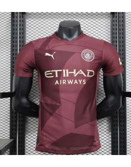 Manchester City 2024/25 Away Replica Custom Jersey Football Jerseys Collections- Red