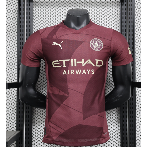 Manchester City 2024/25 Away Replica Custom Jersey Football Jerseys Collections- Red