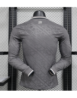 Real Madrid FC 2024/25 Away Long Sleeve Replica Custom Jersey - Grey