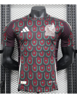 Mexico 2024/25 Home Replica Custom Jersey Football Jerseys- Deep Red
