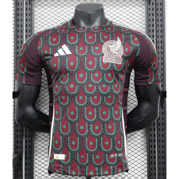 Mexico 2024/25 Home Replica Custom Jersey Football Jerseys- Deep Red