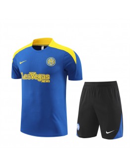 Inter Milan Adult Short Sleeve Training Suit Blue for Soccer Fans