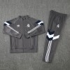 Real Madrid 2025/26 Full Zip Jacket Long Sleeve Soccer Training Coat Grey