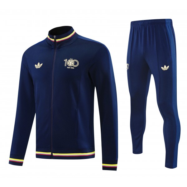 FCF 2025/26 Full Zip Jacket Long Sleeve Soccer Training Coat Dark Blue