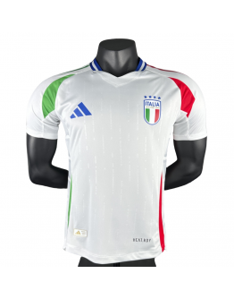 Italy 2024/25 Away Replica Custom Jersey  for Football Fans- White