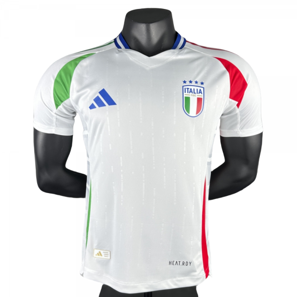 Italy 2024/25 Away Replica Custom Jersey  for Football Fans- White