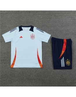 Spain Adult Short Sleeve Training Suit Blue