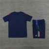 Italy Adult Short Sleeve Training Suit Blue for Football Fan