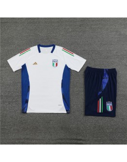Italy Adult Short Sleeve Training Suit White  for Football Fans