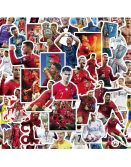 50 pcs no repeat Cristiano Ronald Stickers for Soccer Fan Ronaldo fans