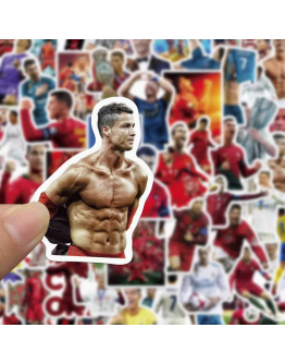 50 pcs no repeat Cristiano Ronald Stickers for Soccer Fan Ronaldo fans