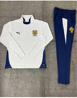 Portugal 2025/26 Tracksuits Long Sleeve Soccer Training Uniforms White