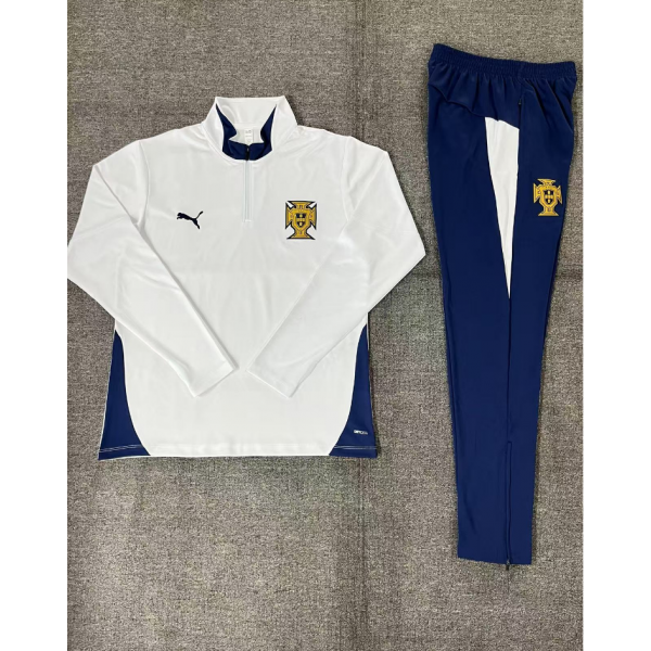 Portugal 2025/26 Tracksuits Long Sleeve Soccer Training Uniforms White
