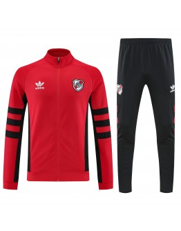 CA River Plate 2025/26 Full Zip Jacket Long Sleeve Soccer Training Coat Red-Black