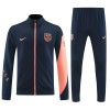 FC Barcelona 2025/26 Full Zip Jacket Long Sleeve Soccer Training Coat Dark Blue