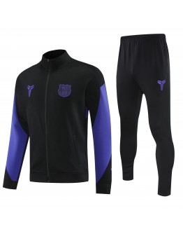 FC Barcelona 2025/26 Full Zip Jacket Long Sleeve Soccer Training Coat Black-Blue
