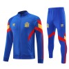 Spain 2025/26 Full Zip Jacket Long Sleeve Soccer Training Coat Blue