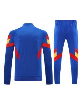 Spain 2025/26 Full Zip Jacket Long Sleeve Soccer Training Coat Blue