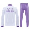 Real Madrid  2025/26 Full Zip Jacket Long Sleeve Soccer Training Coat White Purple