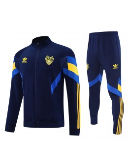  Boca Juniors CABJ 2025/26 Full Zip Jacket Long Sleeve Soccer Training Coat Dark Blue