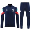 Federazione Italiana Giuoco Calcio FIGC 2025/26 Full Zip Jacket Long Sleeve Soccer Training Coat Dark Blue