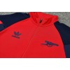 Arsenal FC 2025/26 Full Zip Jacket Long Sleeve Soccer Training Coat Red