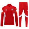 FC Bayern Munchen 2025/26 Full Zip Jacket Long Sleeve Soccer Training Coat Red