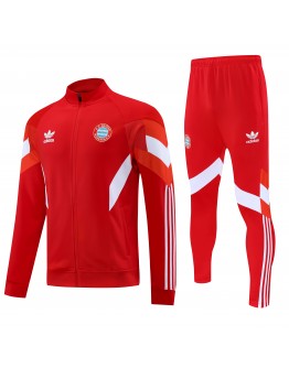 FC Bayern Munchen 2025/26 Full Zip Jacket Long Sleeve Soccer Training Coat Red