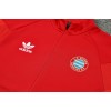 FC Bayern Munchen 2025/26 Full Zip Jacket Long Sleeve Soccer Training Coat Red