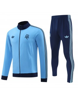 Argentine Football Association AFA 2025/26 Full Zip Jacket Long Sleeve Soccer Training Coat Light Blue
