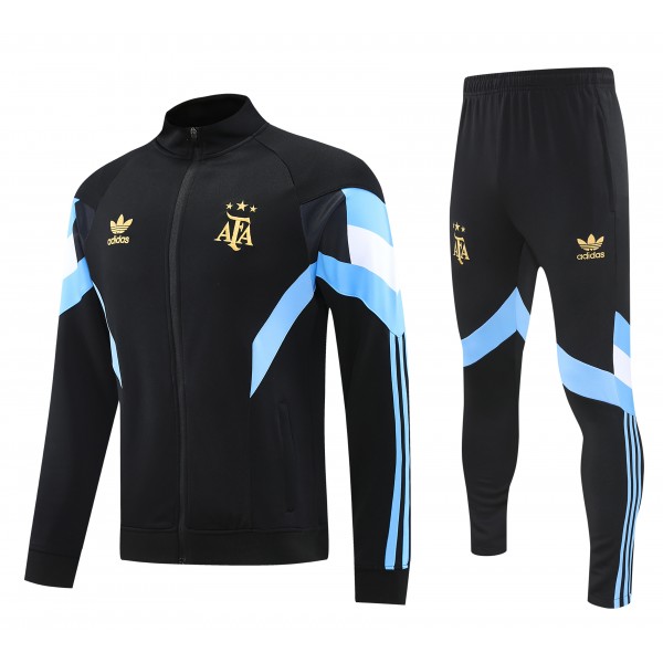Argentine Football Association AFA 2025/26 Full Zip Jacket Long Sleeve Soccer Training Coat Black