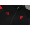Manchester United 2025/26 Full Zip Jacket Long Sleeve Soccer Training Coat Black