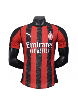 AC Milan 2025/26 Home Replica Soccer Jersey Custom Jersey Champions League Jerseys- Red